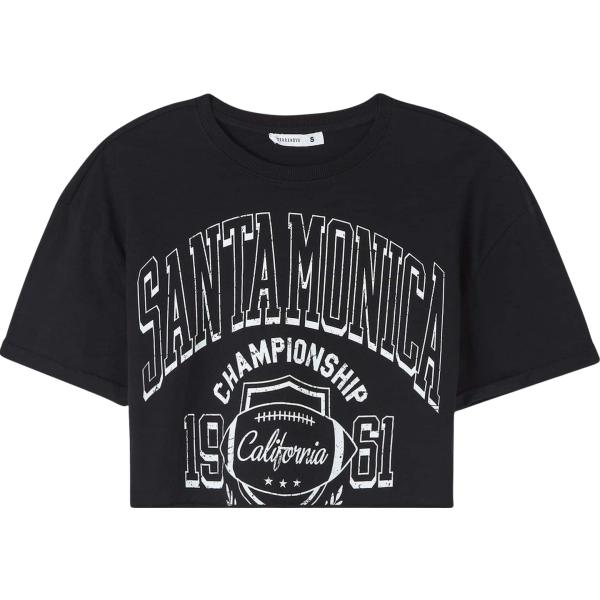 t-shirt sportive Terranova nero con stampe