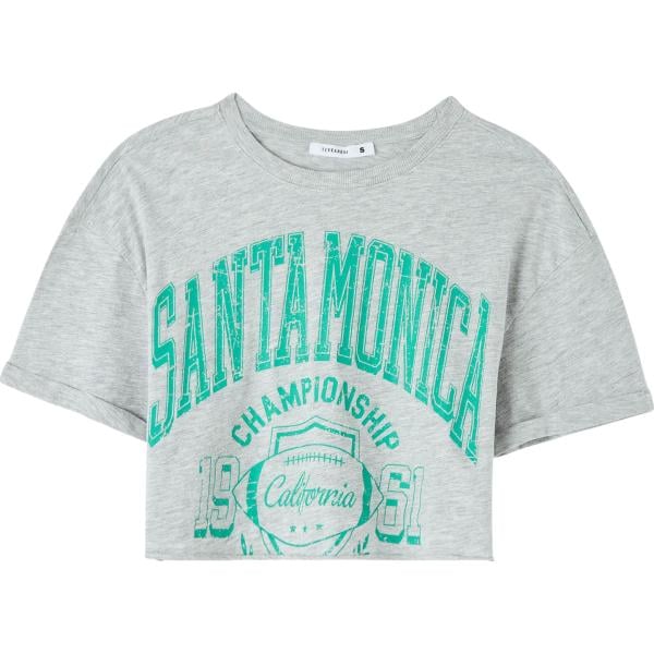 t-shirt sportive Terranova grigio con stampe