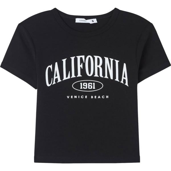 t-shirt Terranova nero con stampe