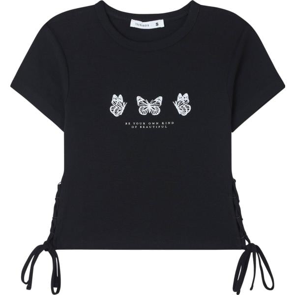 t-shirt Terranova nero con stampe