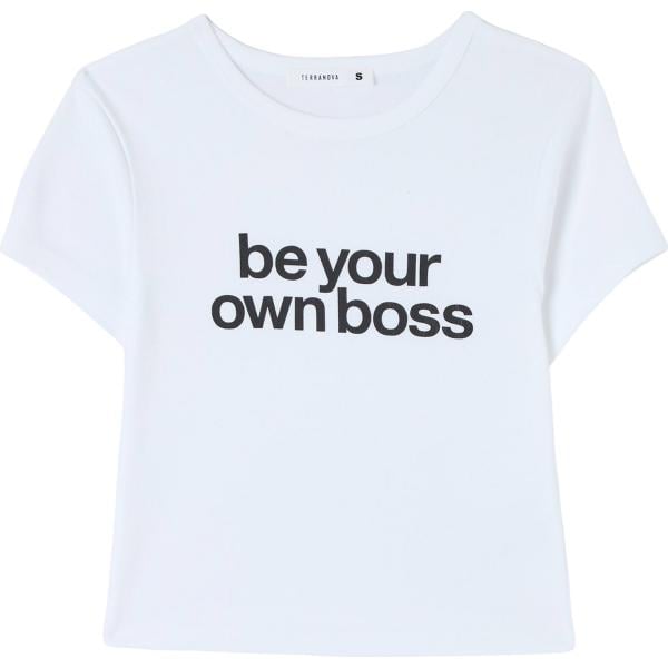 t-shirt Terranova bianco con stampe