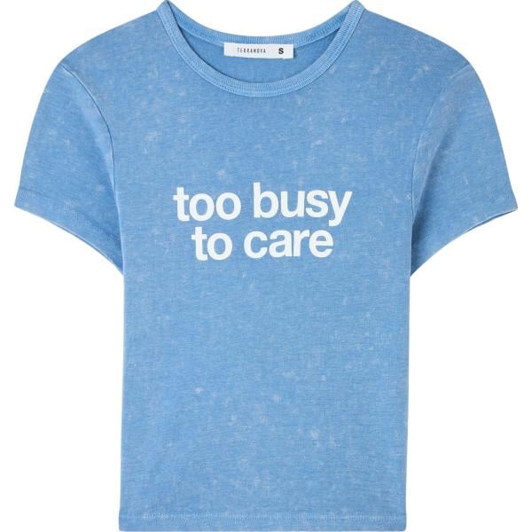 t-shirt Terranova blu con stampe