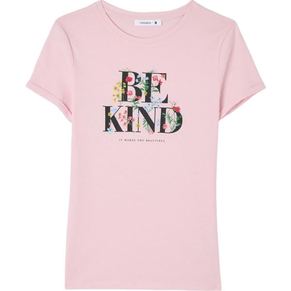 t-shirt Terranova rosa con stampe