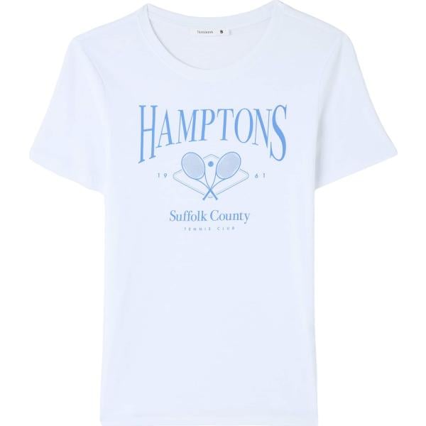 t-shirt Terranova bianco con stampe