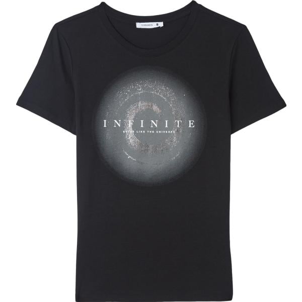 t-shirt Terranova nero con stampe