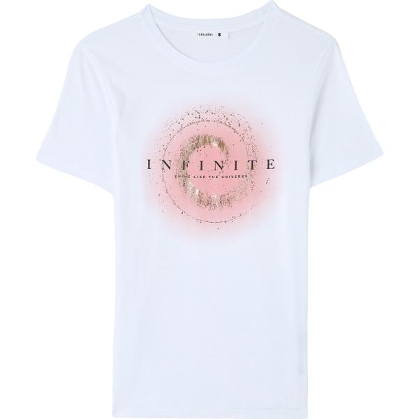 t-shirt Terranova bianco con stampe