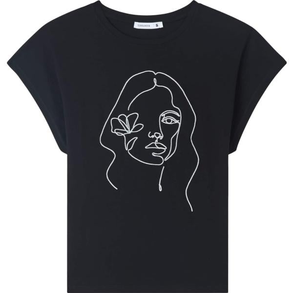 t-shirt Terranova nero con stampe