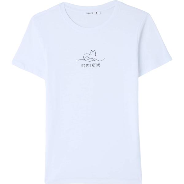 t-shirt Terranova bianco con stampe