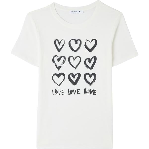 t-shirt Terranova bianco con stampe