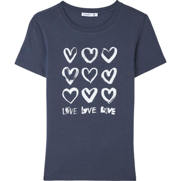 t-shirt Terranova blu con stampe