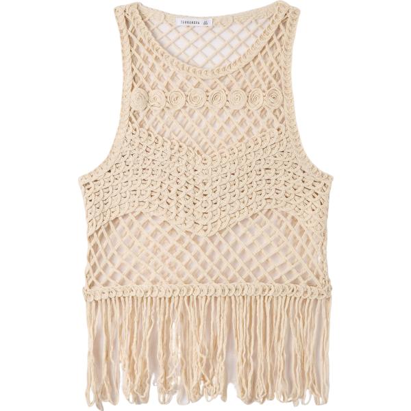 top Terranova marrone geometrica