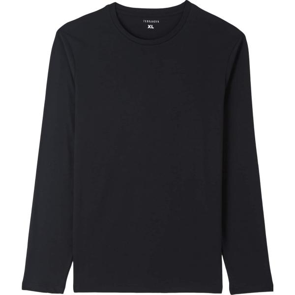 t-shirt Terranova nero tinta unita
