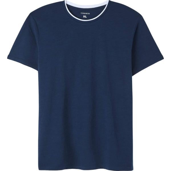 t-shirt Terranova blu tinta unita