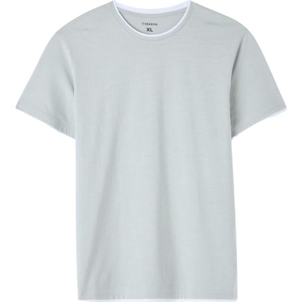 t-shirt Terranova grigio tinta unita