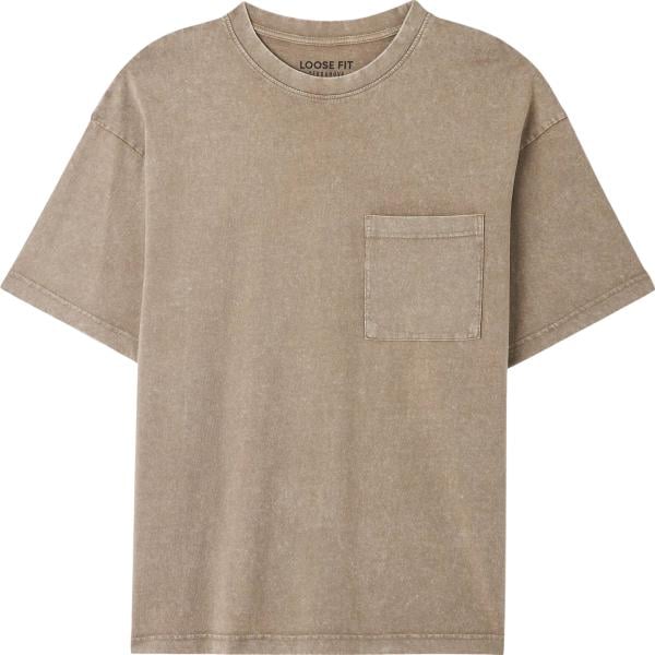 t-shirt Terranova marrone tinta unita