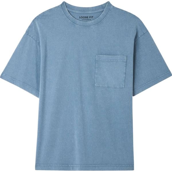 t-shirt Terranova blu tinta unita