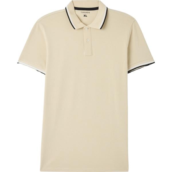 polo Terranova bianco tinta unita