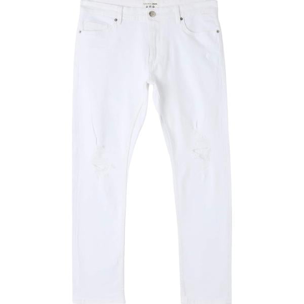 jeans strappati Terranova bianco