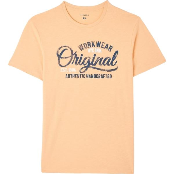 t-shirt Terranova arancione con stampe