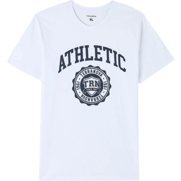 t-shirt Terranova bianco con stampe