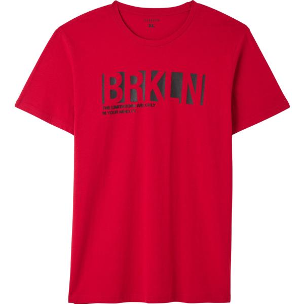 t-shirt Terranova rosso con stampe