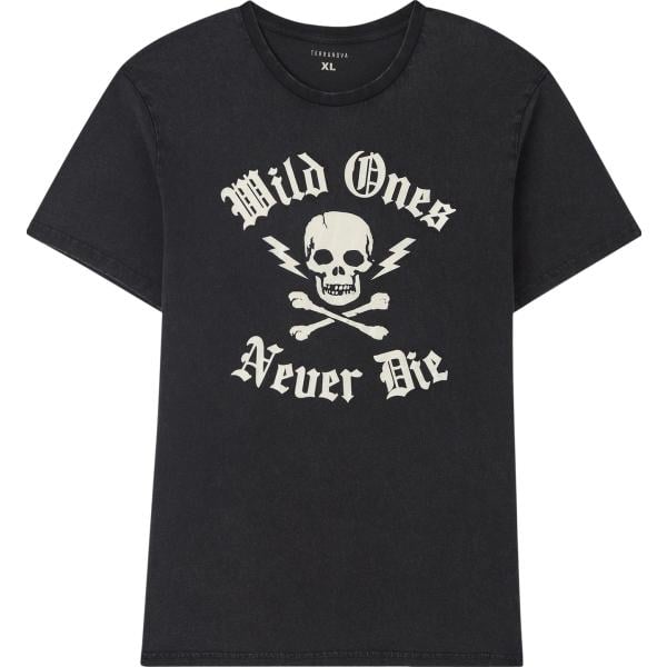t-shirt Terranova nero con stampe