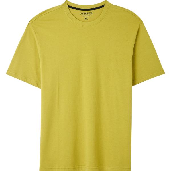 t-shirt Terranova giallo tinta unita