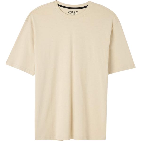 t-shirt Terranova marrone tinta unita