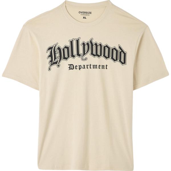 t-shirt Terranova marrone con stampe