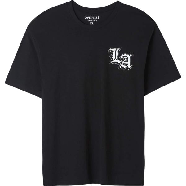t-shirt Terranova nero con stampe