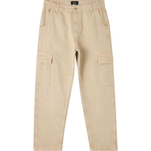 pantaloni cargo Terranova marrone tinta unita