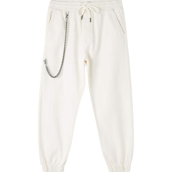 pantaloni sportivi Terranova bianco tinta unita