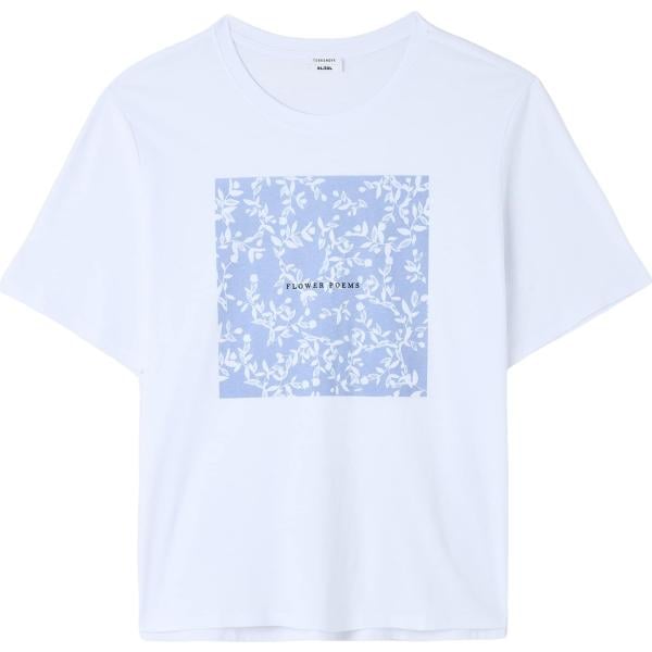t-shirt Terranova bianco con stampe