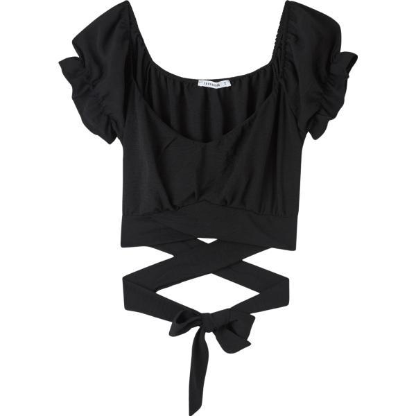 bluse Terranova nero tinta unita