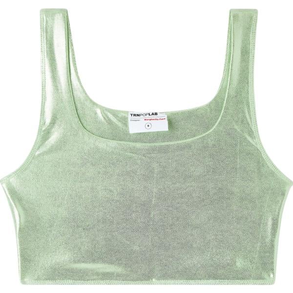 top Terranova verde tinta unita