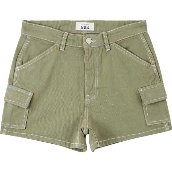 pantaloni corti Terranova marrone tinta unita