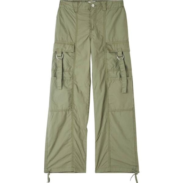pantaloni cargo Terranova verde tinta unita