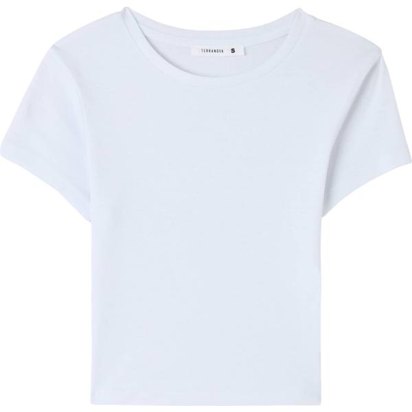 t-shirt Terranova bianco tinta unita