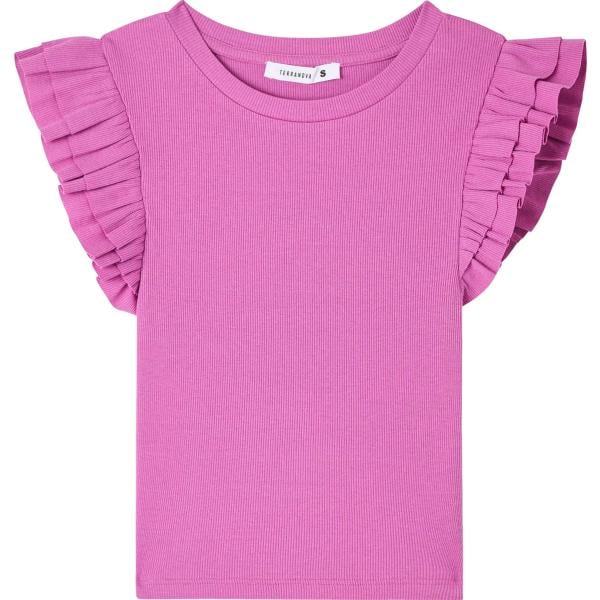t-shirt Terranova rosa tinta unita