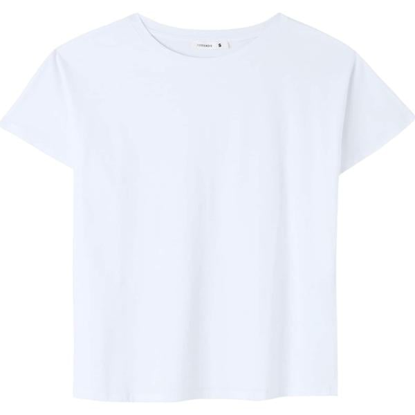 t-shirt Terranova bianco tinta unita
