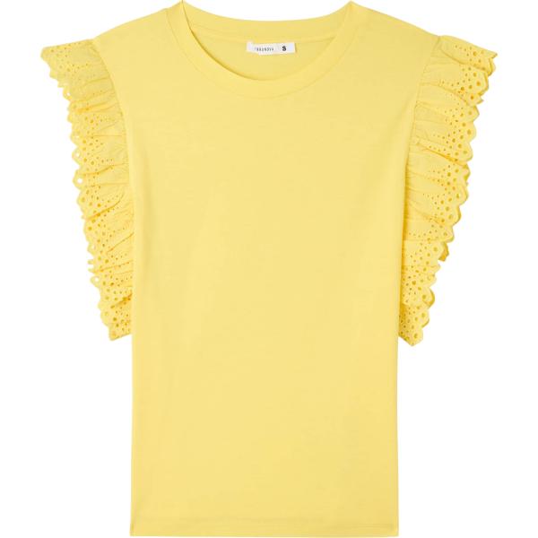 t-shirt Terranova giallo tinta unita