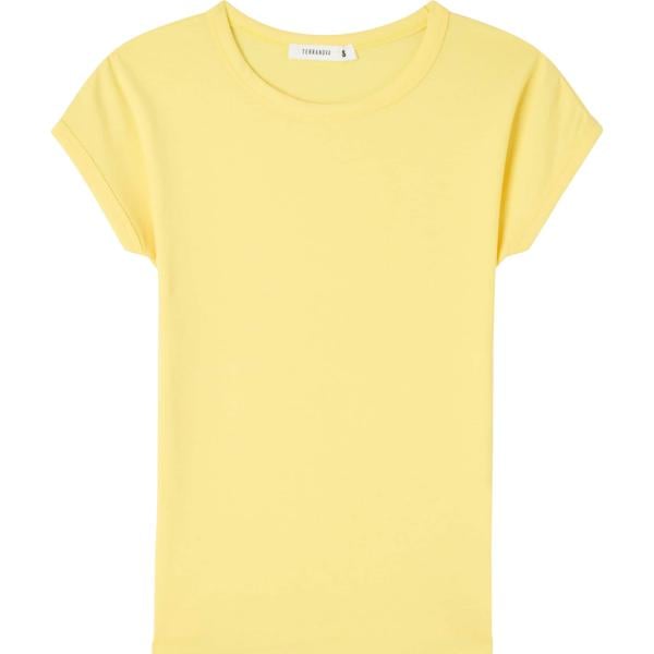t-shirt Terranova giallo tinta unita