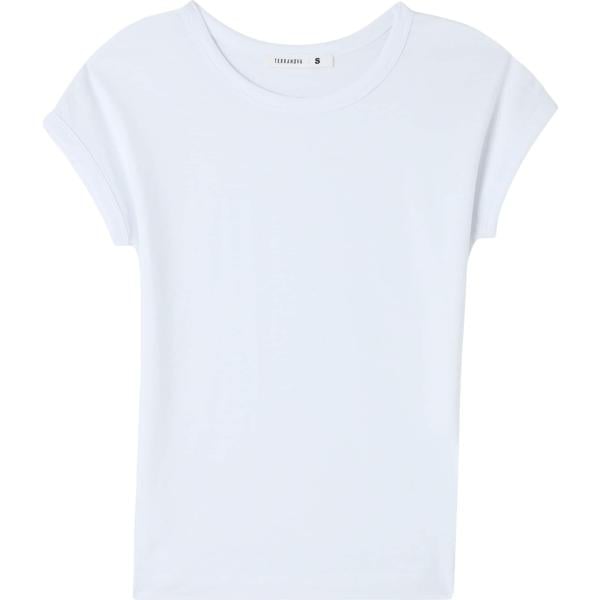 t-shirt Terranova bianco tinta unita