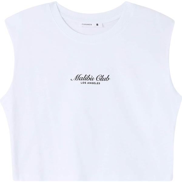 t-shirt Terranova bianco con stampe