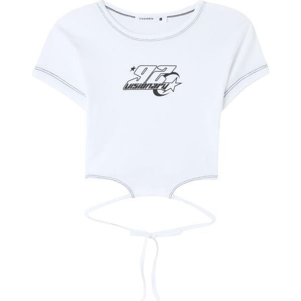 t-shirt Terranova bianco con stampe