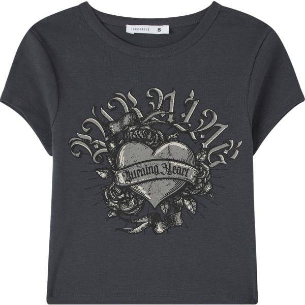 t-shirt Terranova grigio con stampe