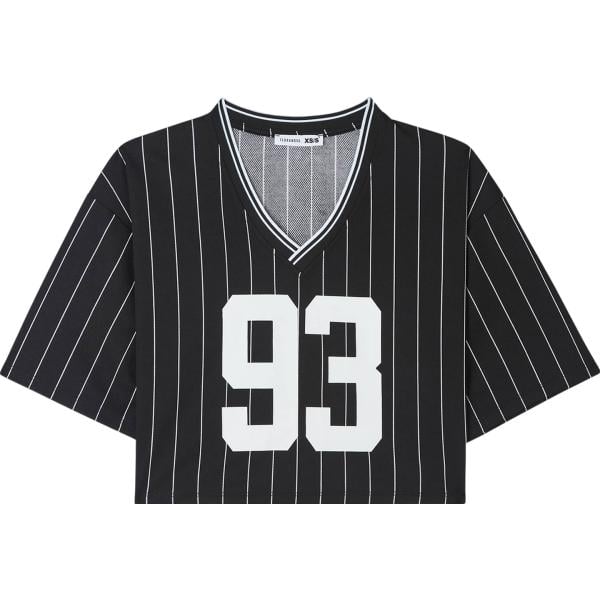 t-shirt Terranova nero a righe