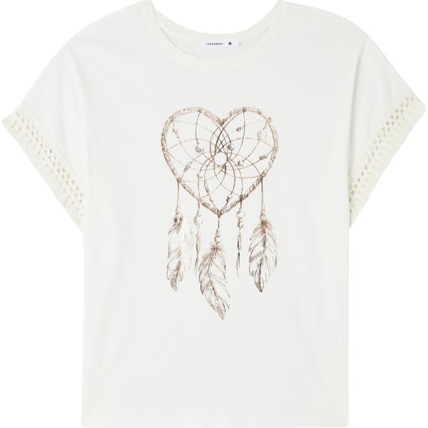 t-shirt Terranova bianco con stampe