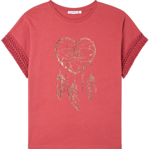 t-shirt Terranova rosso con stampe