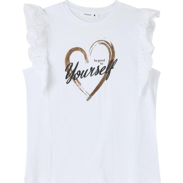 t-shirt Terranova bianco con stampe